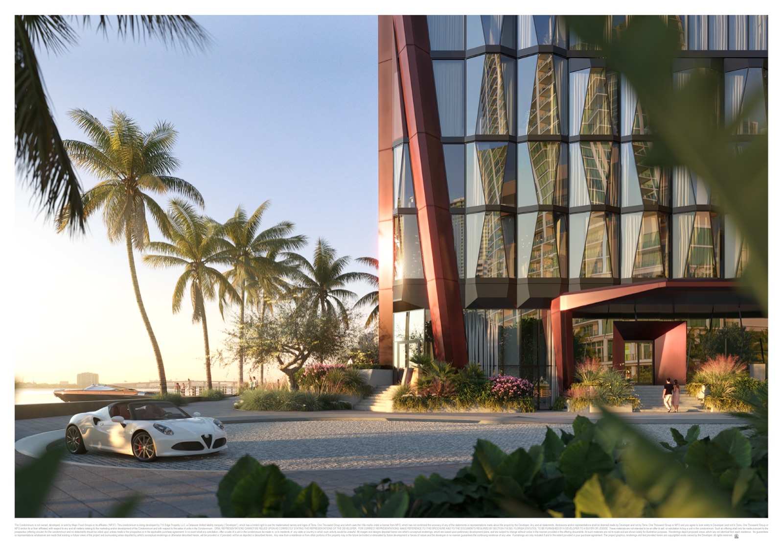 Porte-cochère at Villa Miami — 24-hour valet and concierge service at 700 NE 29th Street, Edgewater.